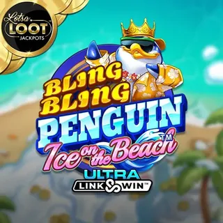 Bling Bling Penguin Ice on the Beach