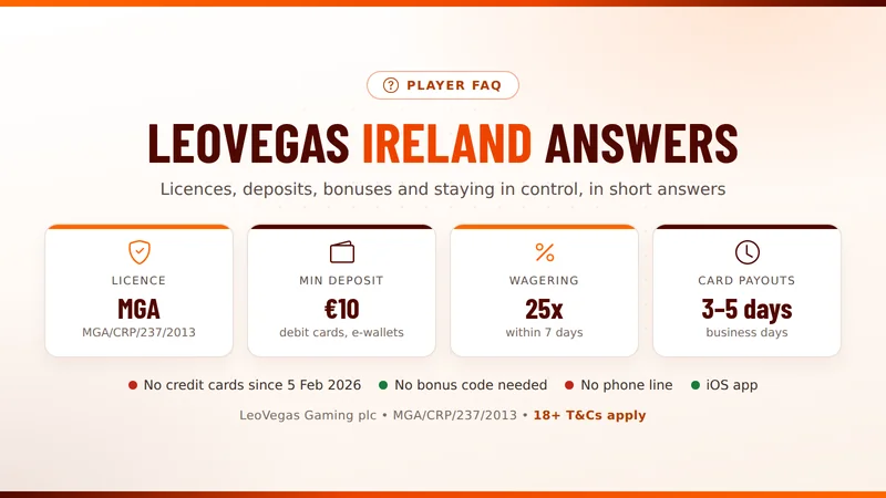 LeoVegas Casino help questions for players in Ireland